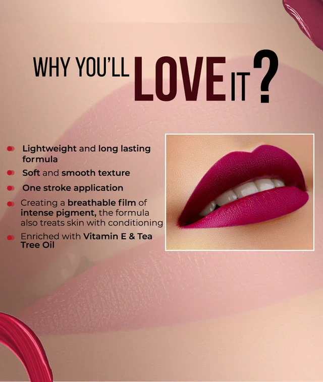 Colorbar PowerKiss Vegan Matte Lipcolor - Image 94