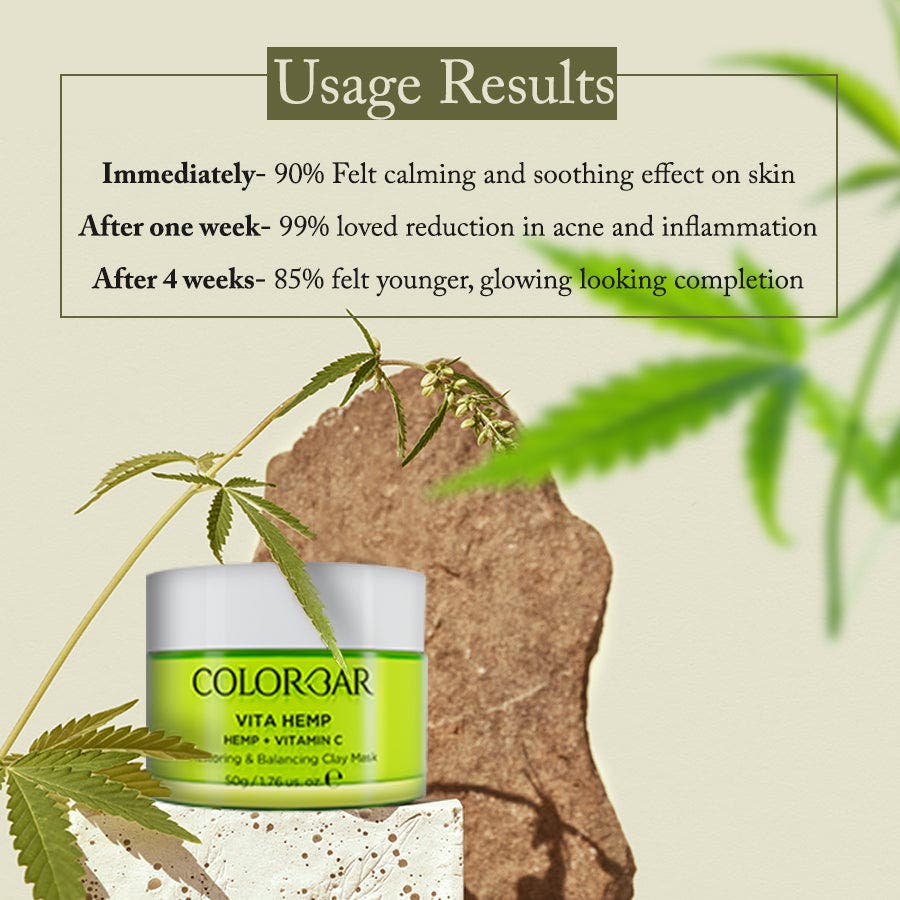 Colorbar Vita Hemp Restoring & Balancing Clay Mask - Image 4